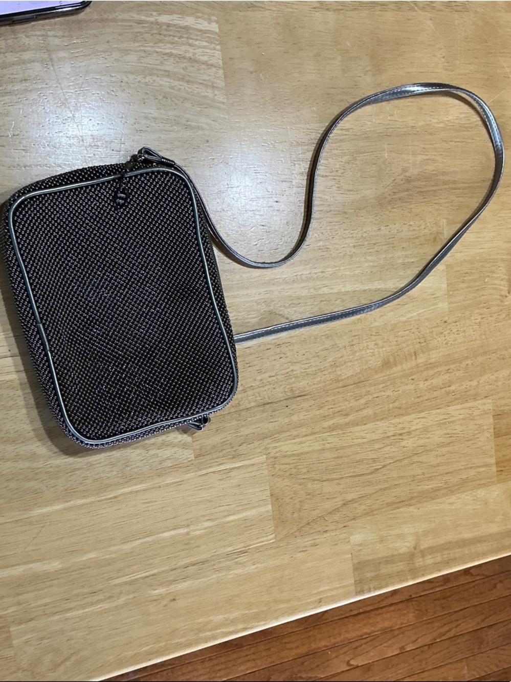 Vintage Silver Mesh Crossbody Bag
